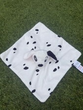 Matalan White 101 dalmantians Baby Comforter Soother Soft Comfort Plush Toy dog
