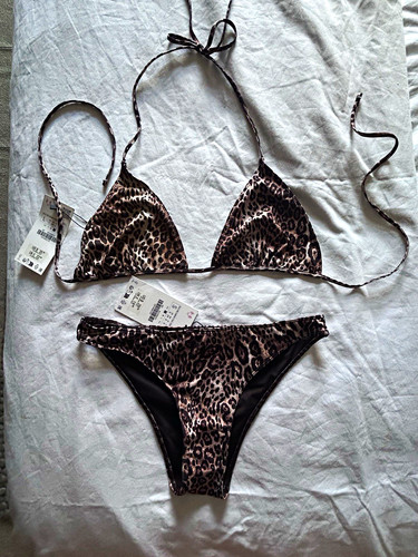 Zara leopard print triangle - leopard,
