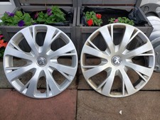 Pair of Genuine Peugeot Partner Van 15" Wheel Trim Hub Caps x2 208 307 207
