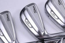 Left Hand Titleist T100 2021 Irons / 5-PW+50° / Stiff Flex AMT Tour White S300