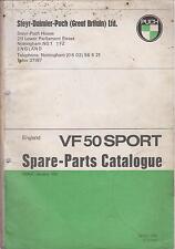 PUCH VF50 SPORT ORIGINAL 1975 FACTORY SPARE PARTS CATALOGUE