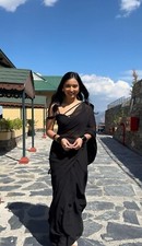 Women's Plain Georgette Ready