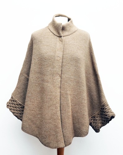 Beige wool alpace - alpace, knitted