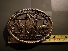 Vintage 1982 Hesston National Finals Rodeo Belt Buckle