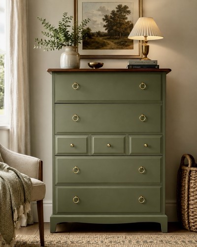 Vintage sage green - green, stag