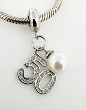 50th Birthday Dangle Charm 50