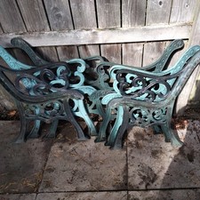 vintage cast iron garden bench