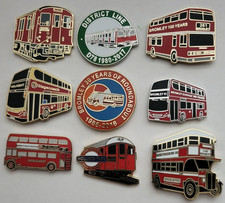 London Transport Underground & Bus Badges x 9 (Free Postage)