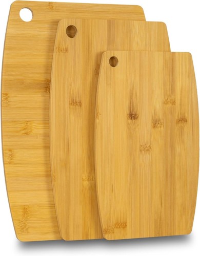 3pc bamboo chopping board - bamboo,