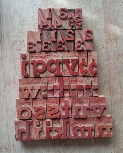 Wooden lower case letterpress - lower,