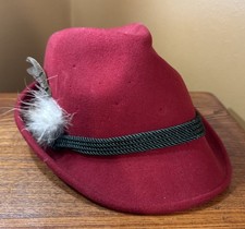 Bavarian Alpine Red Wool Felt