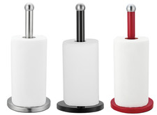 Freestanding Silver Metal Paper Towel Holder–Best Kitchen Roll Tissue Rack Stand