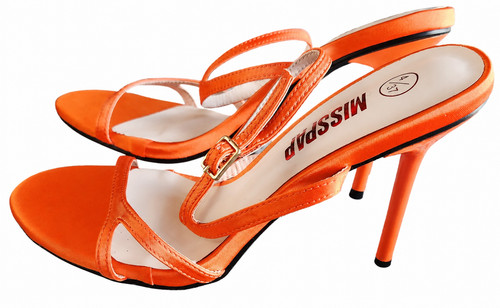 Misspap women orange satin - orange,