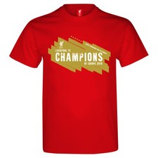 Liverpool FC Official Gift Mens Kids 6 Times Champions League Winners T-Shirt