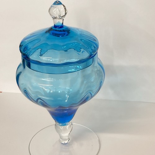 Vintage glass pedestal - glass, bon