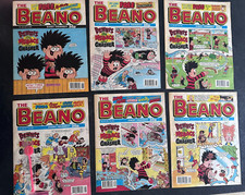 6 x Beano Comics vintage bundle July/ August  1995 UK   Free gift still attached