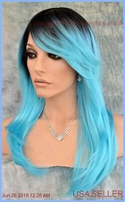 LONG COSTUME WIG HALLOWEEN PARTIES FANTASY *ROOTED ASH ARTIC NITE 1290 -2