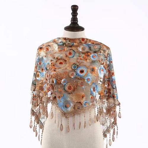 Women floral triangle - floral, scarf