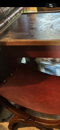 Rare red solid slate top - red, wood