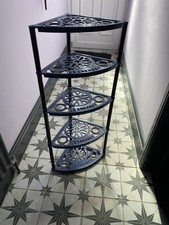 Le Creuset 5-Tier Cast Iron Pot Stand Cobalt Blue Vintage Kitchen Storage