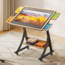 Portable Jigsaw Puzzle Table with Felt Cover Non-Slip Surface 1500pcs Adjustable