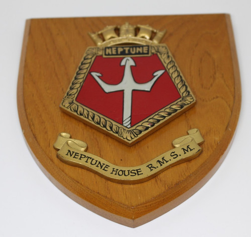 Painted wall shield plaque hms - shield,