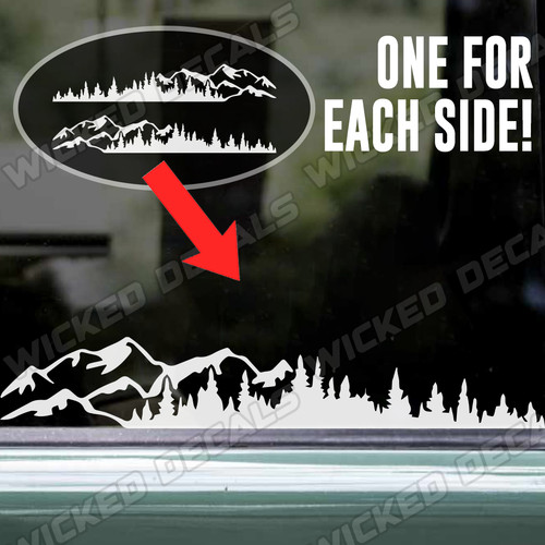 Mountain vinyl stickers - 2,