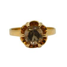 9ct Yellow Gold & Smoky Quartz