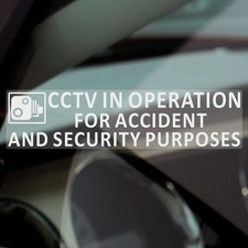 1 x Sign CCTV In Operation for Accident Security Stickers Van Lorry Taxi Car Cab