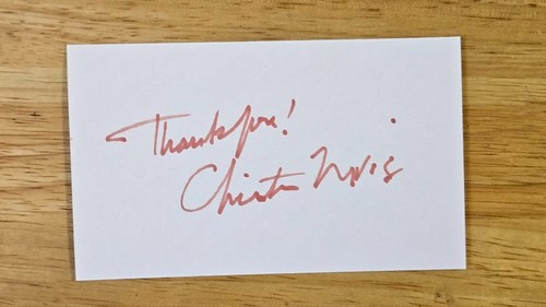 Christine mcvie signed 3x5 - christine,