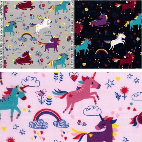 100 cotton fabric unicorns - cotton,