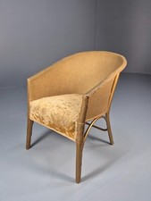 Vintage Gold Lloyd loom Tub Chair 1960s Retro  EB9701 VBER