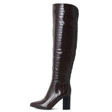 Women's Brown Thigh High Over