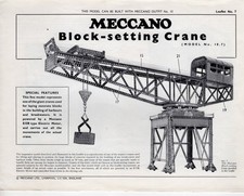 Meccano Special Model Leaflet