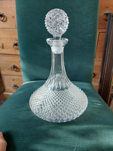Vintage crystal ships - crystal, decanter