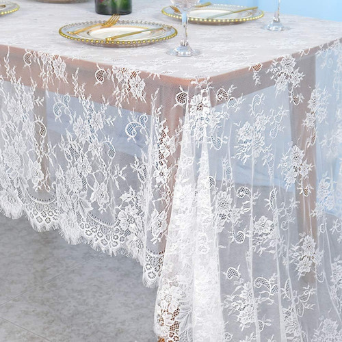 Vintage lace tablecloth 60x120 - vintage,