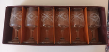 6 x vintage boxed dema chesterfield sherry glasses - S5