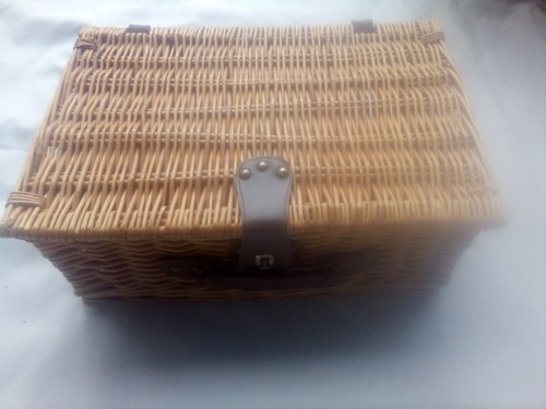 Retro wicker picnic basket - retro,