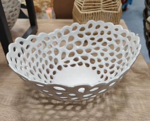 Round fruit bowl net design - fruit,