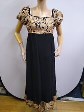  Vintage Regency Bridgerton Jane Austen Style Dress Vintage Quad Black And Gold