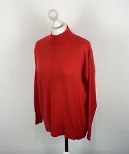 F&F 100% Cashmere Oversized Jumper Red Size 10 UK Women’s