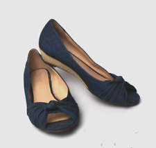 Hotter Cruise Blue Denim Flats Size Slip On Comfortable Shoes UK 6.5