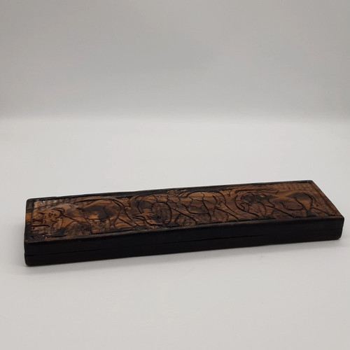 Vintage carved wood mancala - wood,