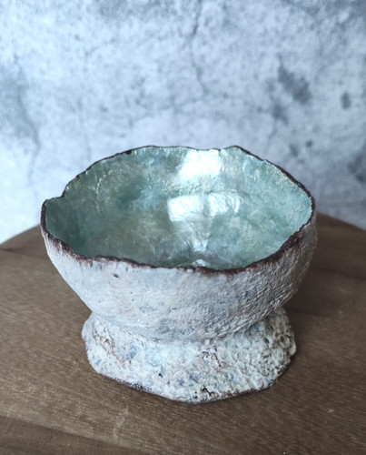 Handmade coastal clay bowl - coastal,