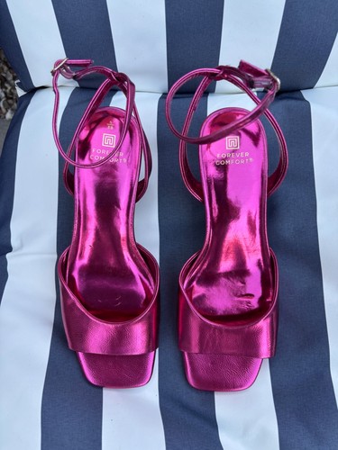 Metalic pink kitten heel - metalic,