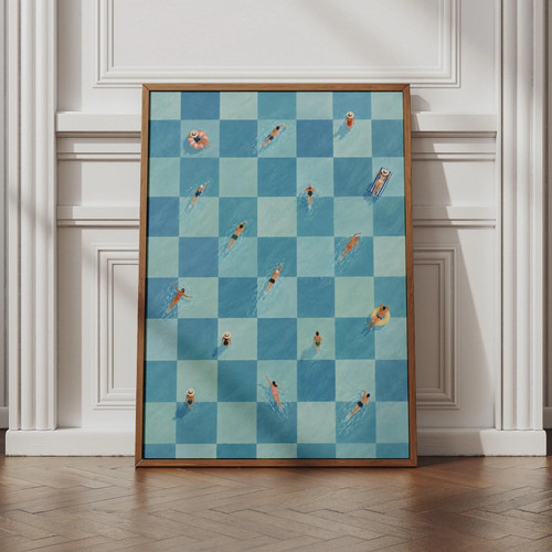 Swimming pool poster aerial - swimming, poster,