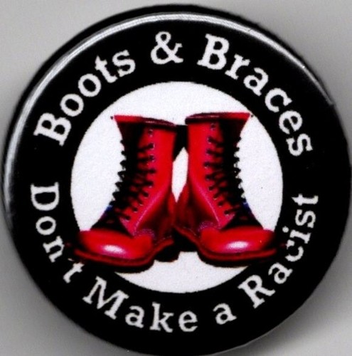 Skinhead pin button badge - skinhead,
