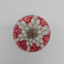Vintage MILLEFIORI Murano Art Style Glass Paperweight DOME Vibrant 7.5cm X 5cm