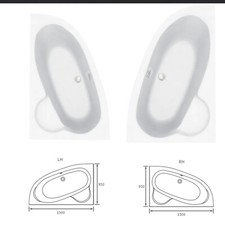 Aquavolere offset corner bath - offset,