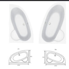 AquaVolere Offset Corner Bath Left/Right Hand 1500x950x600mm 0TH-Leg Pack